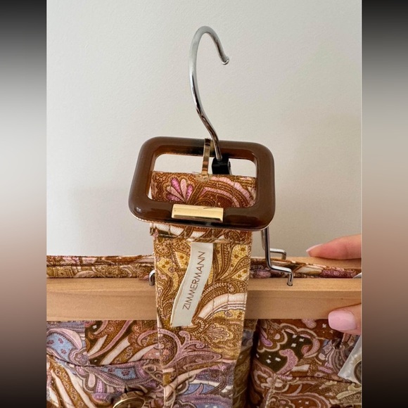 ZIMMERMANN PAISLEY LINEN MIDI SKIRT NWT - Picture 5 of 9